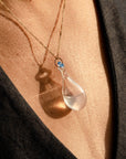 THROAT CHAKRA "expression" DropUp Glass Amulet