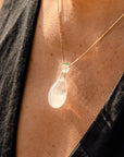 HEART CHAKRA "love" DropUp Glass Amulet